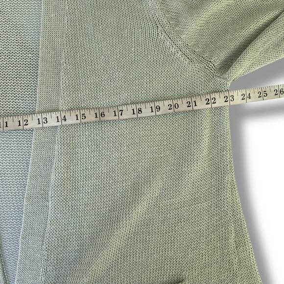 Chico's Cardigan Women's Size 3 (XL) Open Knit Pockets Polished Limestone - Picture 5 of 6